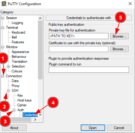 Using the PuTTY private key